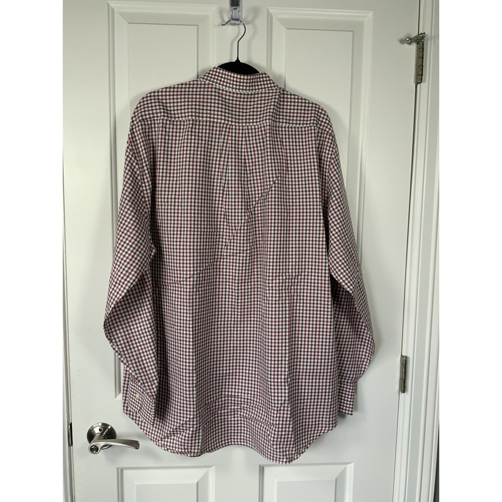 Peter Millard Men's Plaid Dress Shirt, SZ XL, Cream, Red, Brown, 100% Cotton - Picture 3 of 3